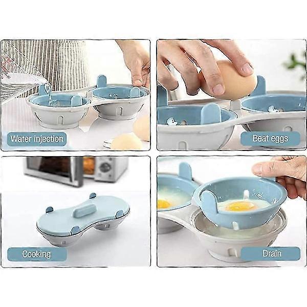 Microwave Double Cup Plastic Egg Cooker for Quick Cooking - Image 2
