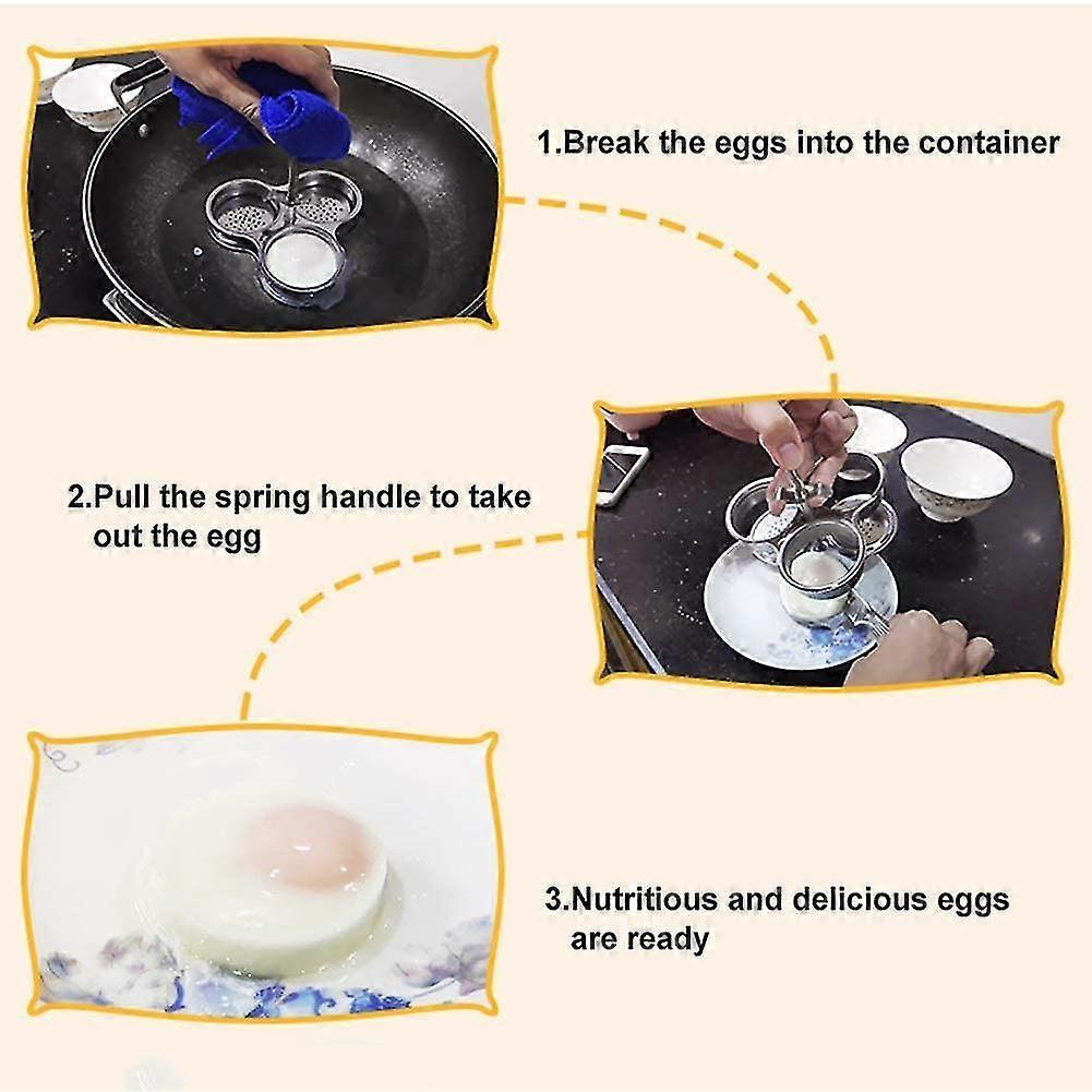 Stainless Steel 3-Compartment Egg Cooker Pot with Steam Basket - Image 5