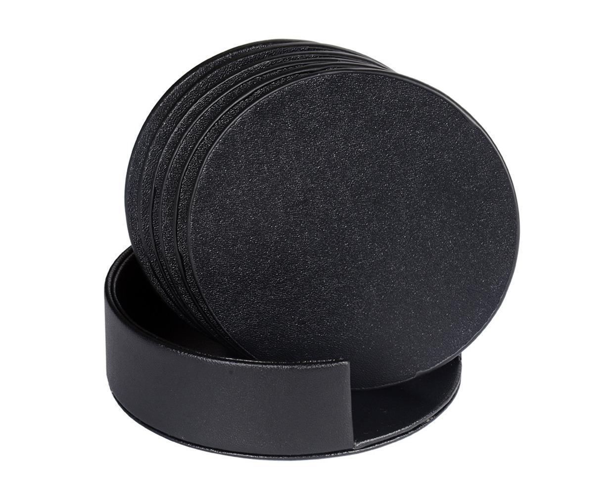 6Pcs Faux Leather Marble Coasters Cup Mat Pad Holder Placemat Dining Table Decor- B - Image 7