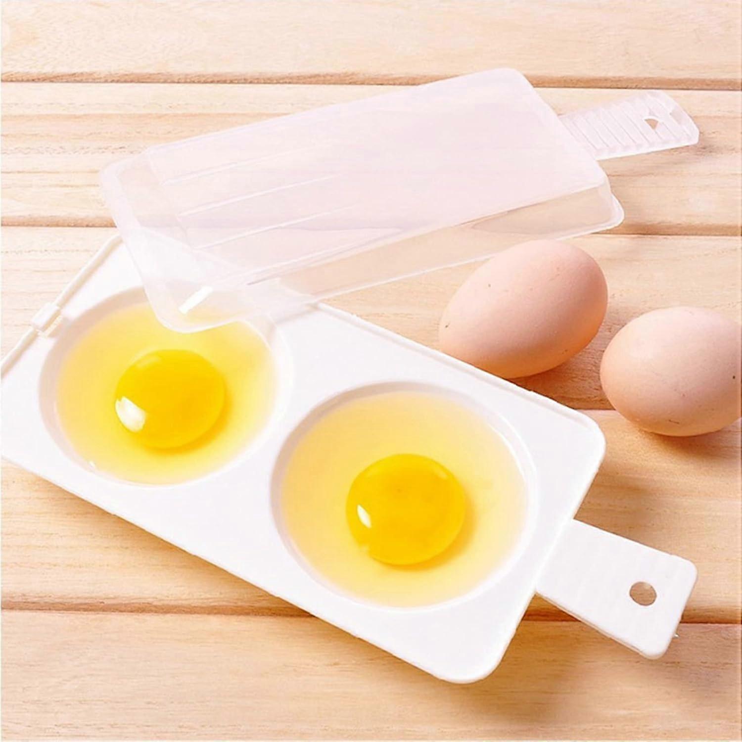 Plastic Double Egg Poacher, Microwave Egg Cooker - Image 2