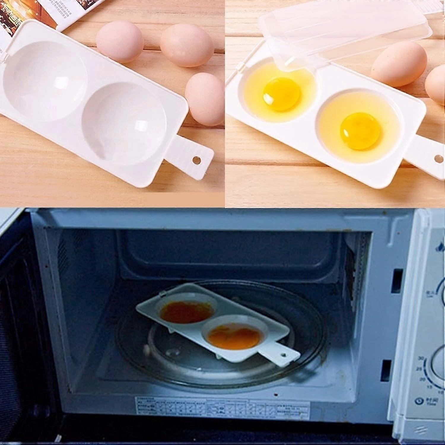 Plastic Double Egg Poacher, Microwave Egg Cooker - Image 4