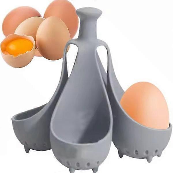 4-Slot Silicone Egg Cooker, Boiling or Poaching - Image 1