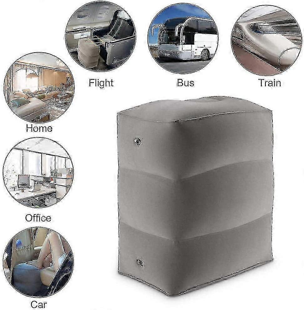 Inflatable Leg & Foot Rest Pillow for Travel, Adjustable Cushion - Image 4