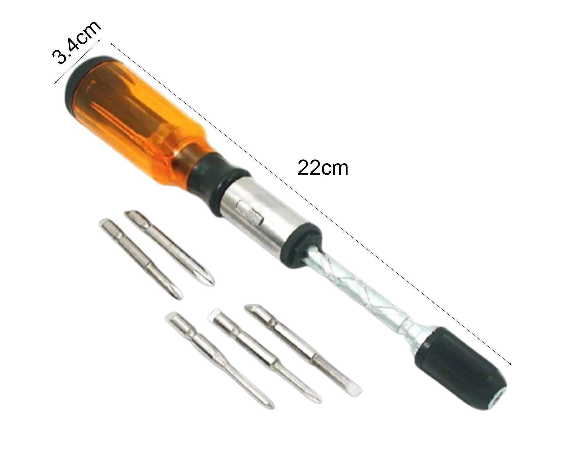 1 Set Screwdrivers Demountable High Precision Metal Hand Pressing Nut Drivers Hand Tools-Yellow - Image 3
