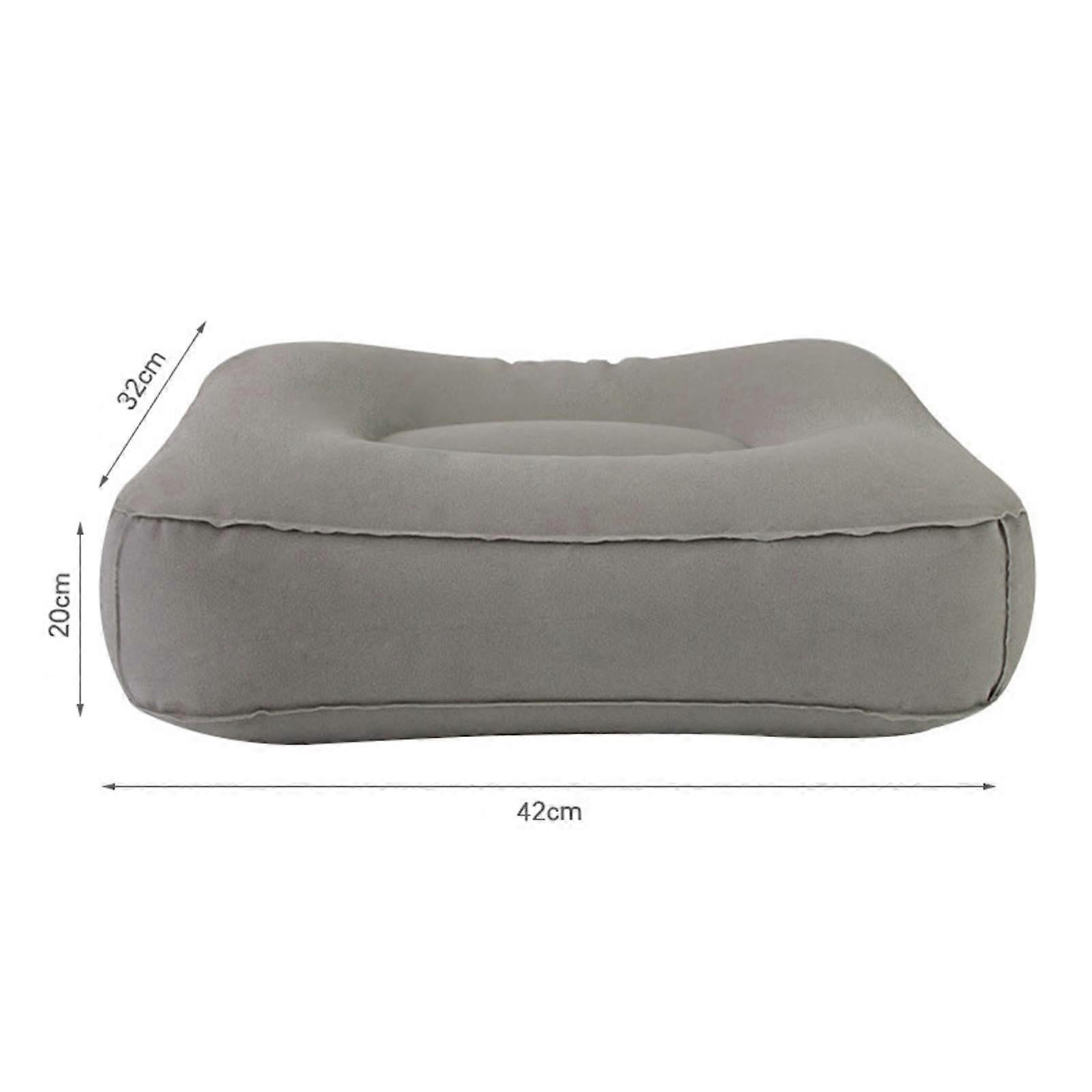 Inflatable Foot Rest Pillow, Flocking Leg Cushion for Travel - Image 3