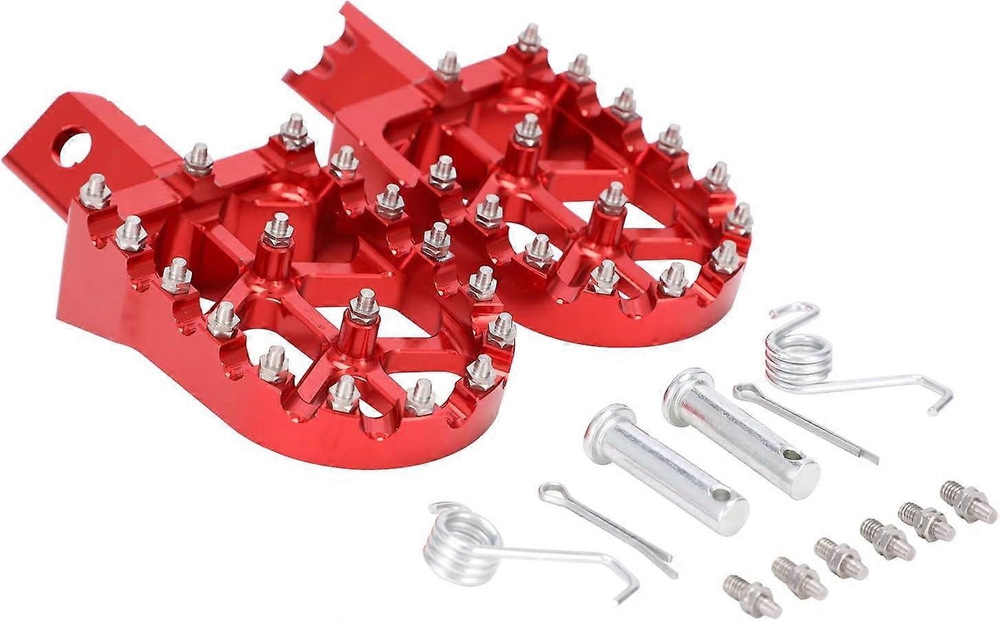 Red Motorcycle Foot Rests for Dirt Bike - Image 2