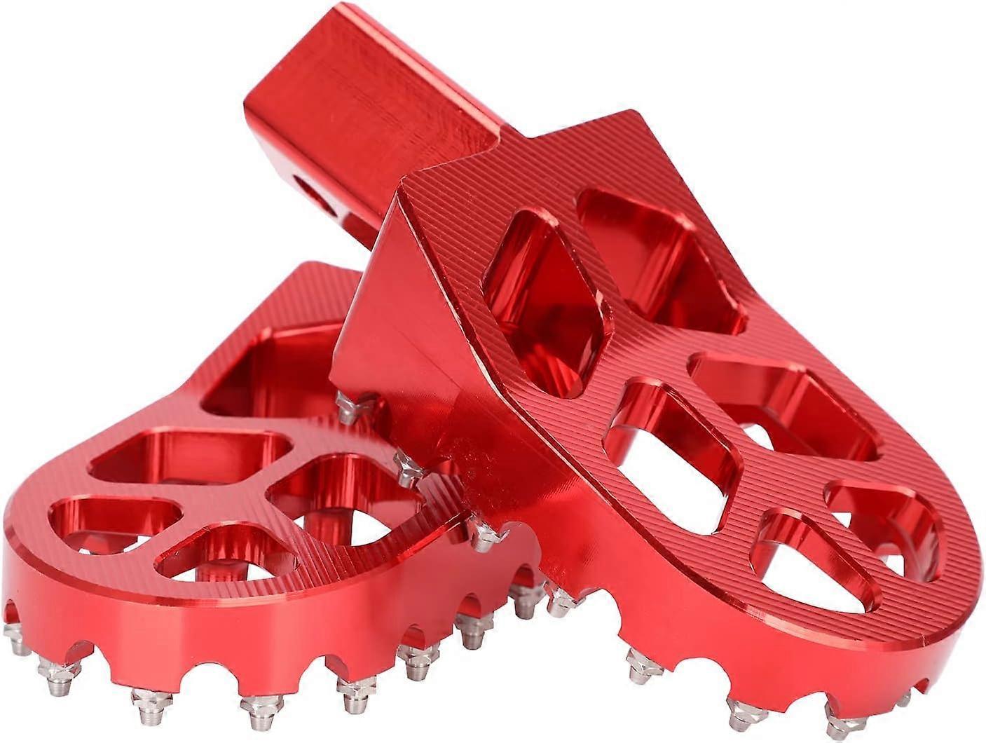 Red Motorcycle Foot Rests for Dirt Bike - Image 3