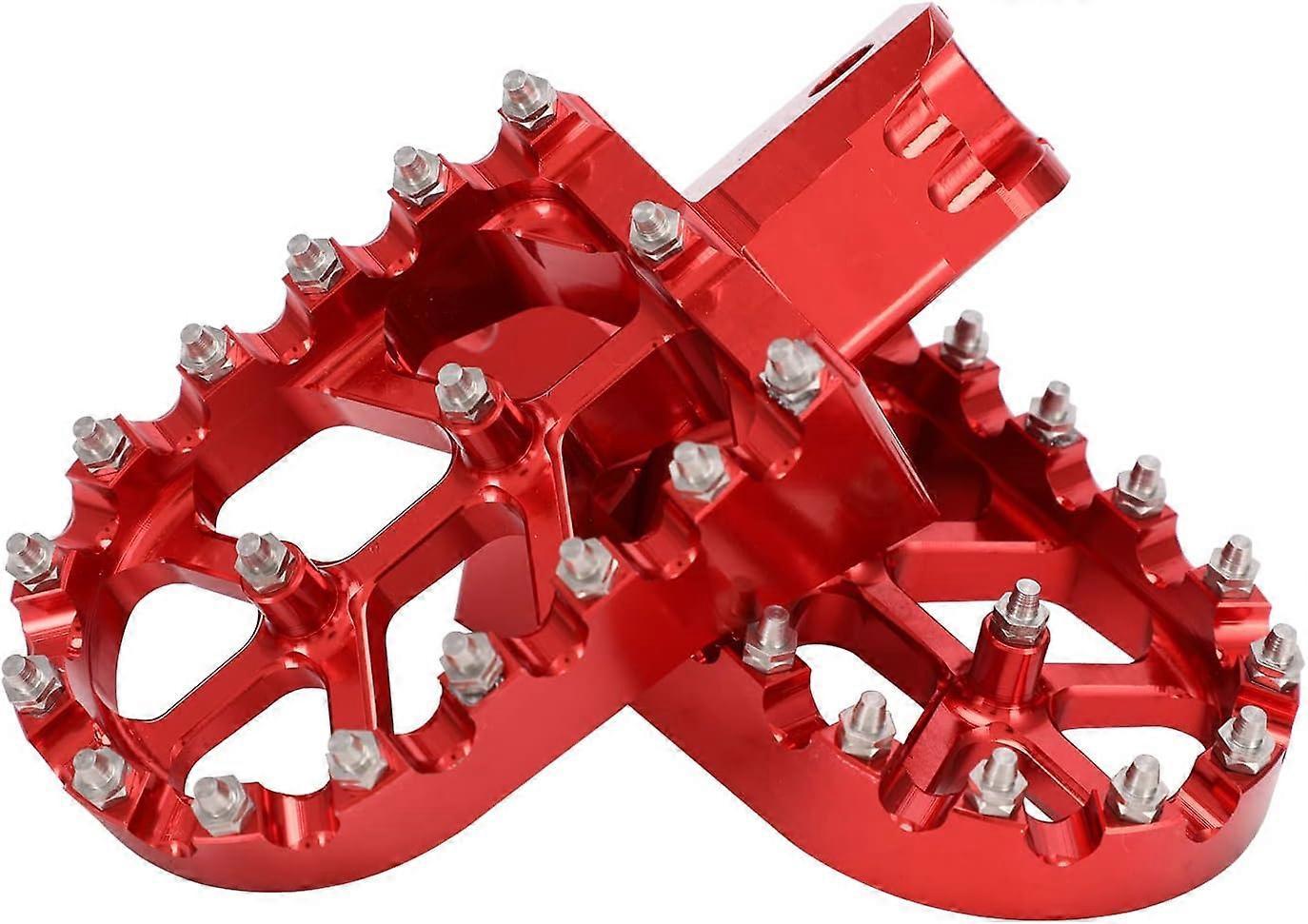 Red Motorcycle Foot Rests for Dirt Bike - Image 5