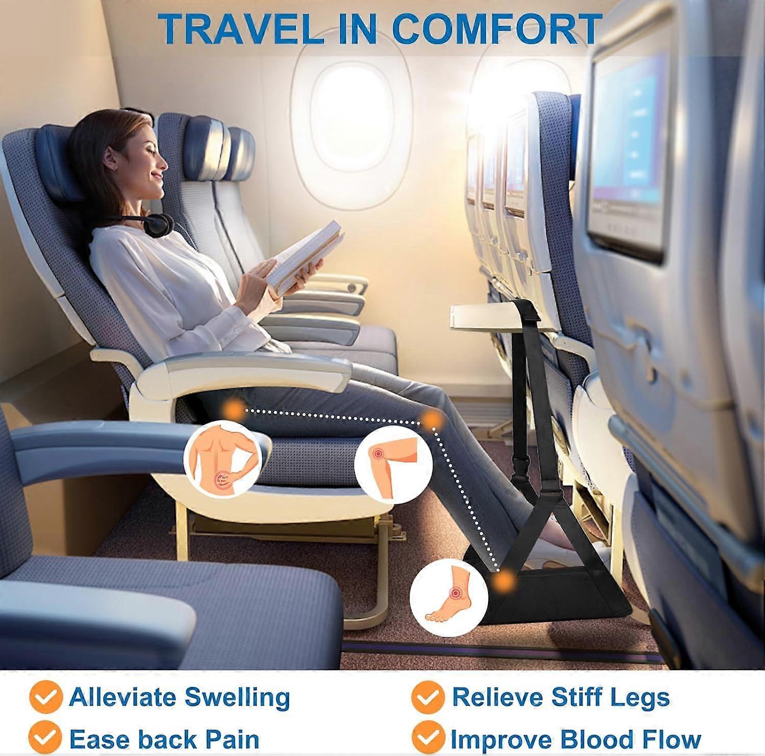 Airplane Foot Rest, Portable Leg Support for Travel - Image 2
