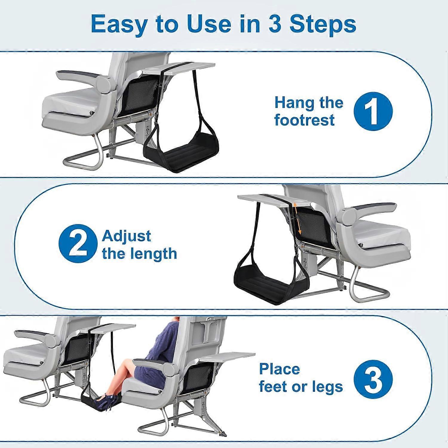 Airplane Foot Rest, Portable Leg Support for Travel - Image 3