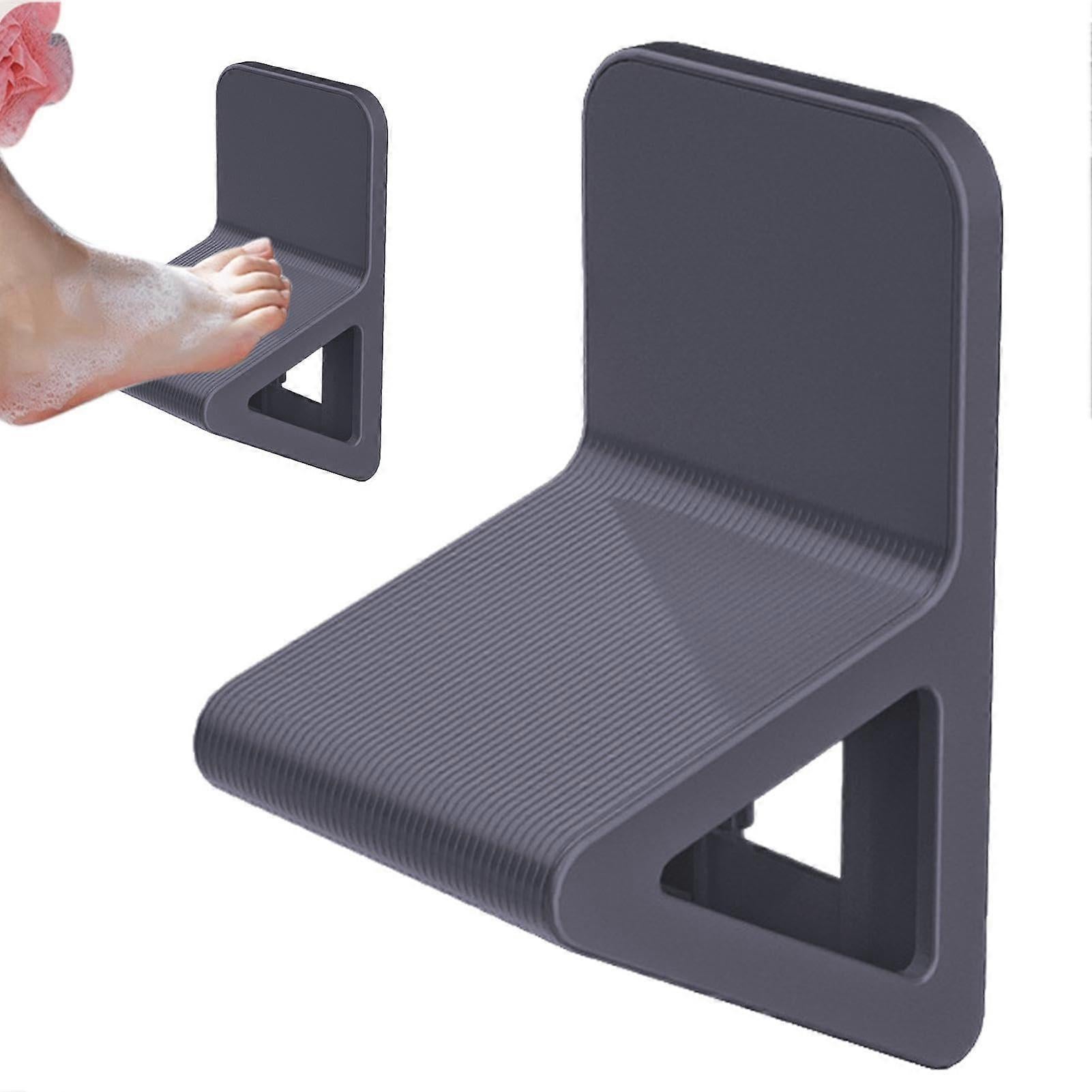 Black Shower Foot Rest, No Drill, for Shaving - Image 1
