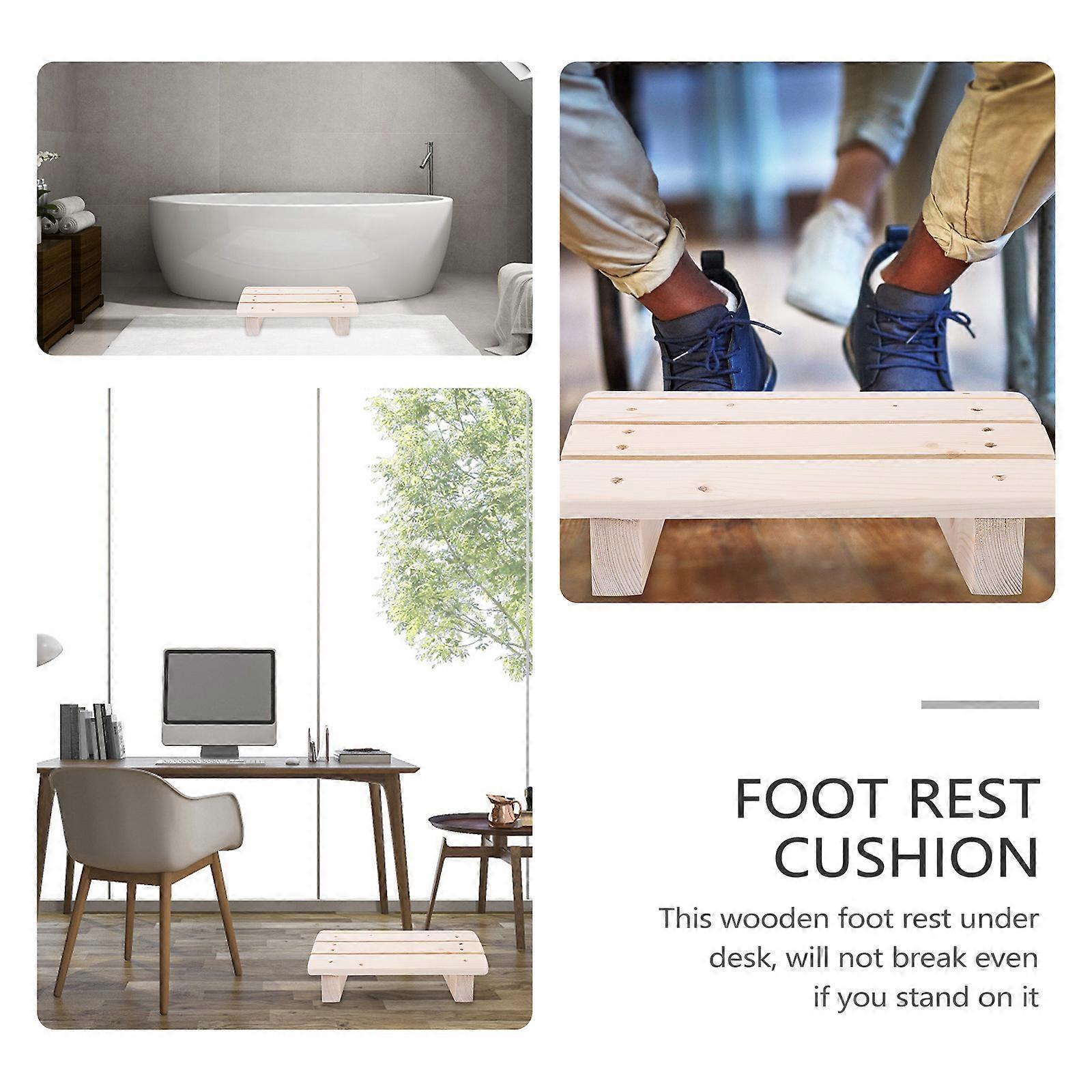 Wooden Tilted Desk/Bathroom Foot Rest Stool, 30*20*11cm - Image 2
