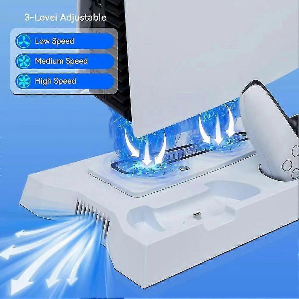 Bracket with Cooling & Dual Controller Charging Station for Gaming Fan Speed - Image 4