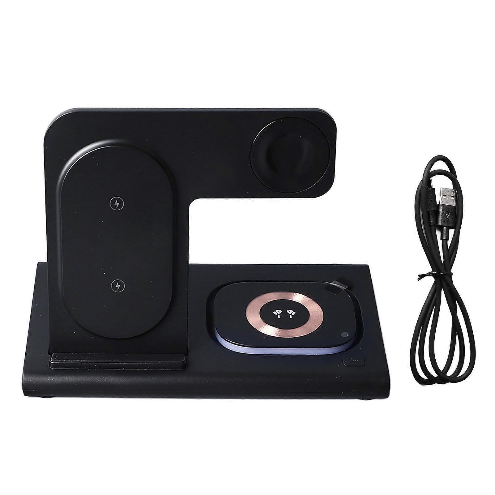 25W 3-in-1 Wireless Charging Station for iPhone, Home & Office, Black - Image 2