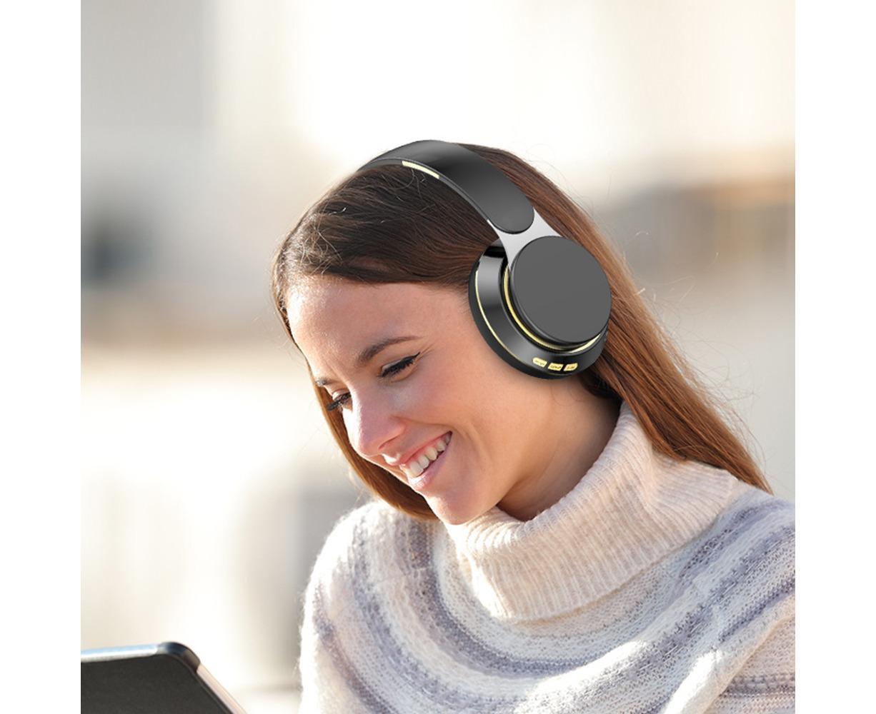 Wireless Headphones - Foldable Stereo - Bluetooth Over Ear Headset with Mic for Sports - Image 3