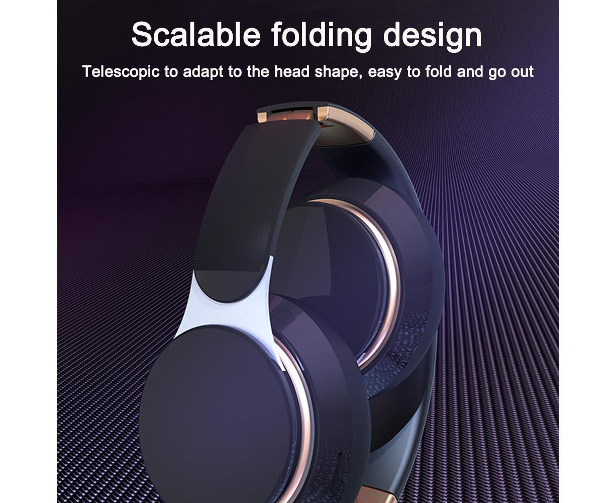 Wireless Headphones - Foldable Stereo - Bluetooth Over Ear Headset with Mic for Sports - Image 6