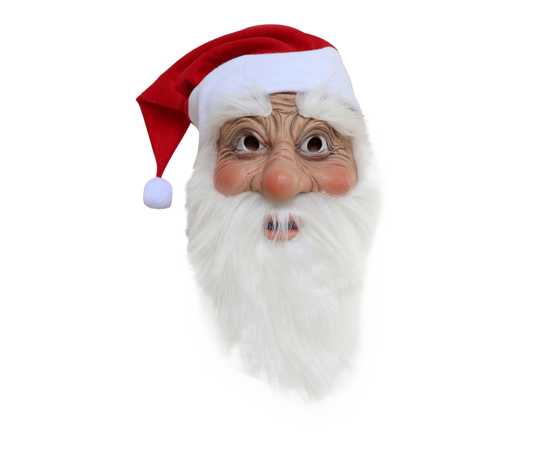 Halloween Creative Santa Claus Shape Christmas Cosplay Costume Decor Face Cover-C - Image 1