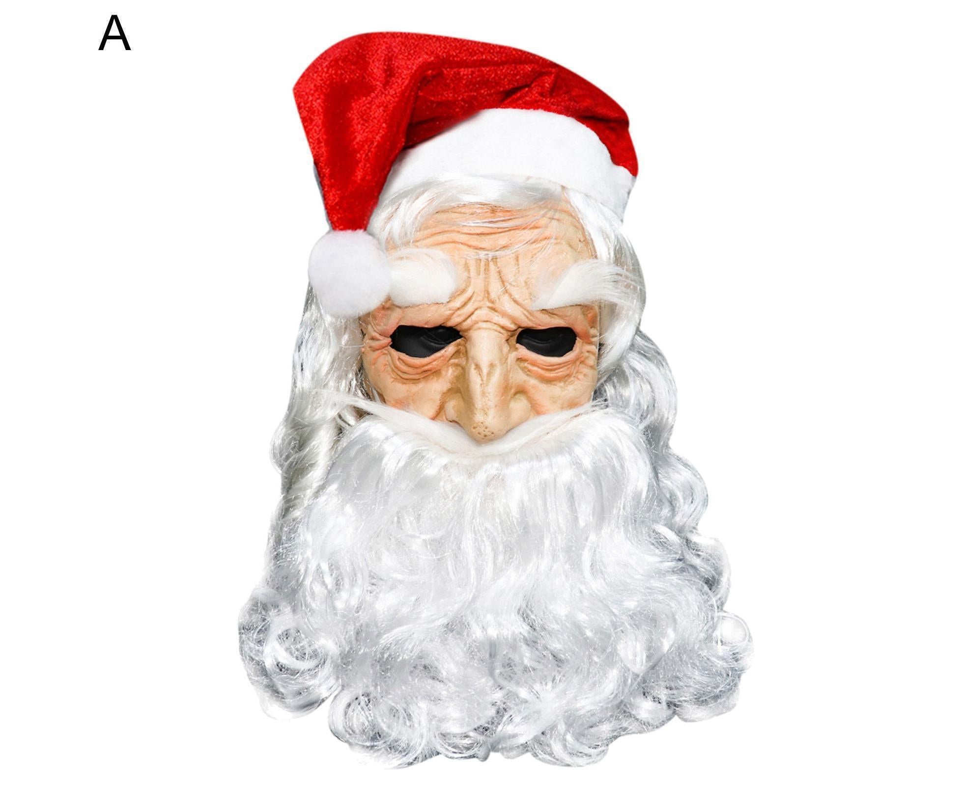 Halloween Creative Santa Claus Shape Christmas Cosplay Costume Decor Face Cover-C - Image 8