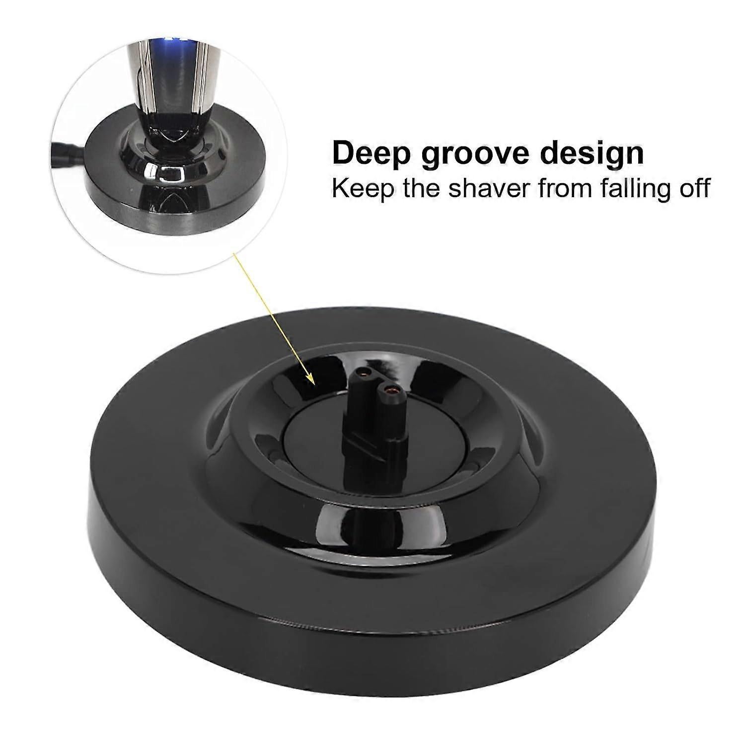 Universal Electric Shaver Charging Station, Black - Image 4