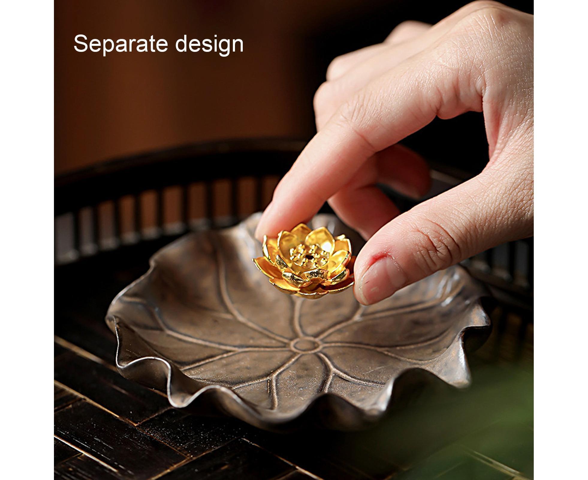 Lotus Leaf Mini Incense Holder for Teahouse-A - Image 5