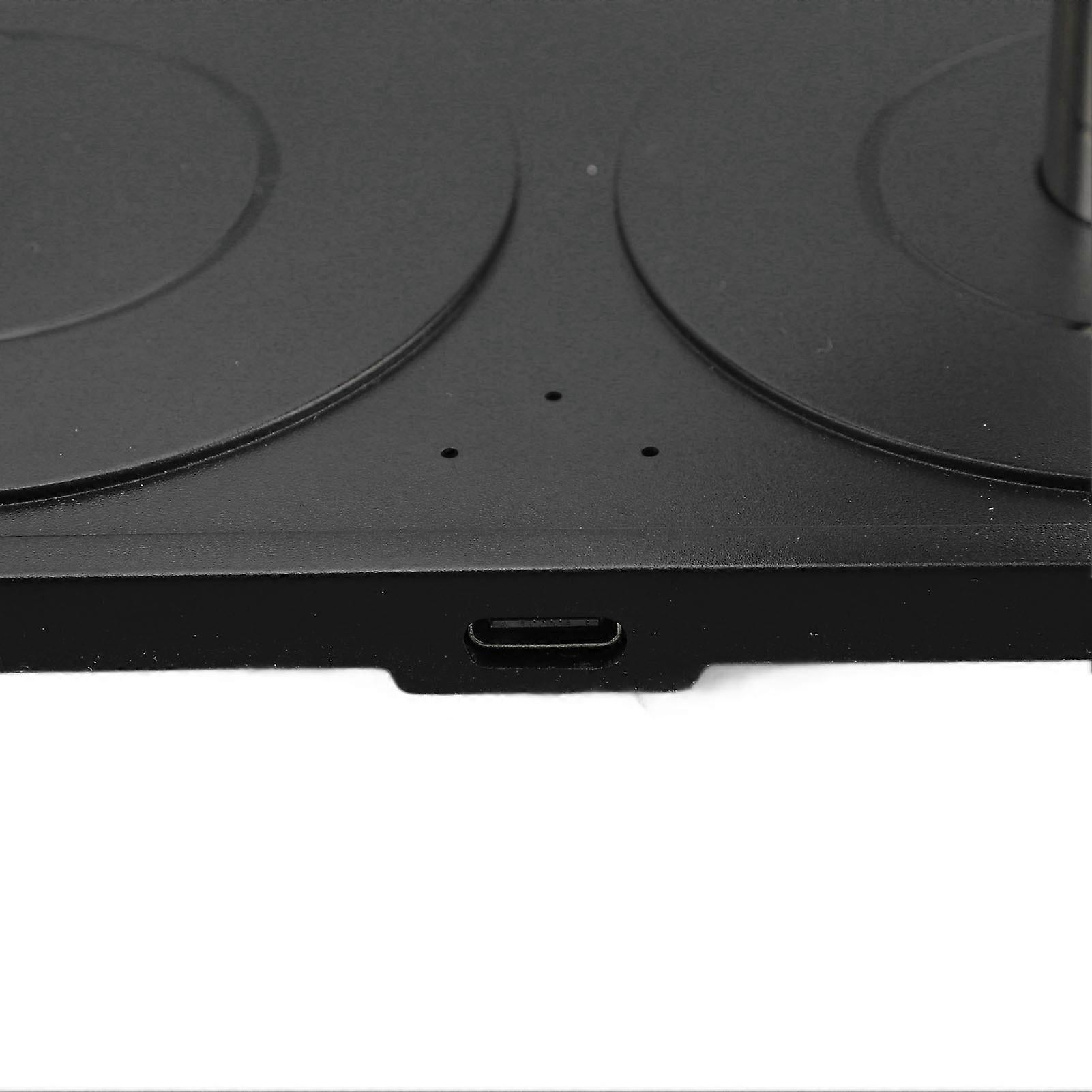 3-in-1 Charging Station for Phone, Watch & Earbuds, Black - Image 4