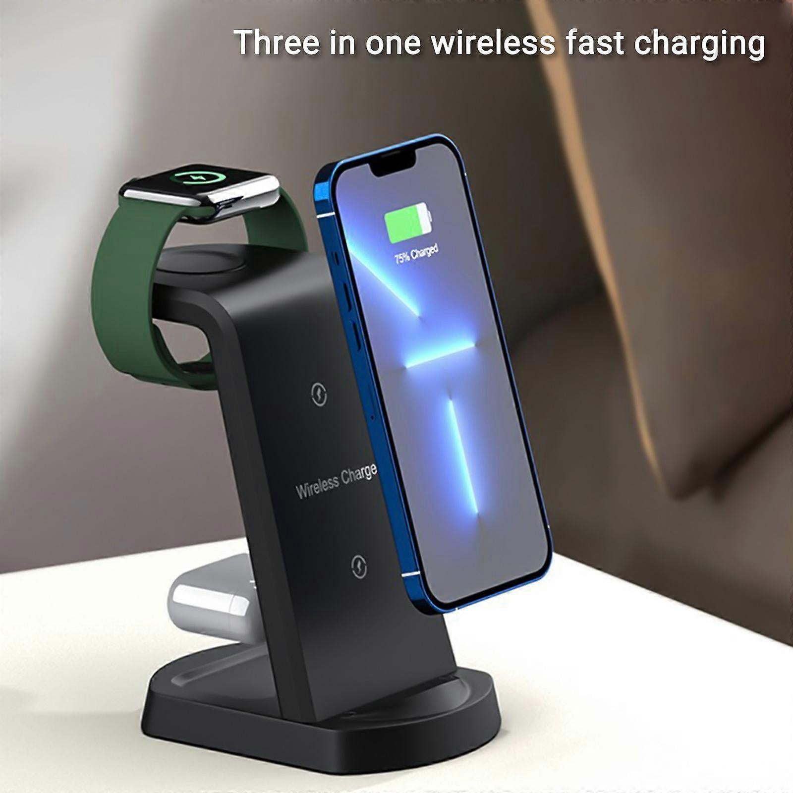 15W 3-in-1 Wireless Charging Station for iOS & Android Devices - Image 4