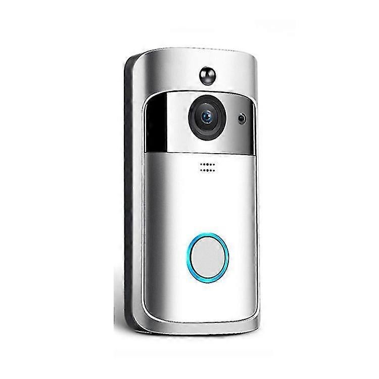 Wireless Video Doorbell Camera with Ringtone, Silver - Image 1