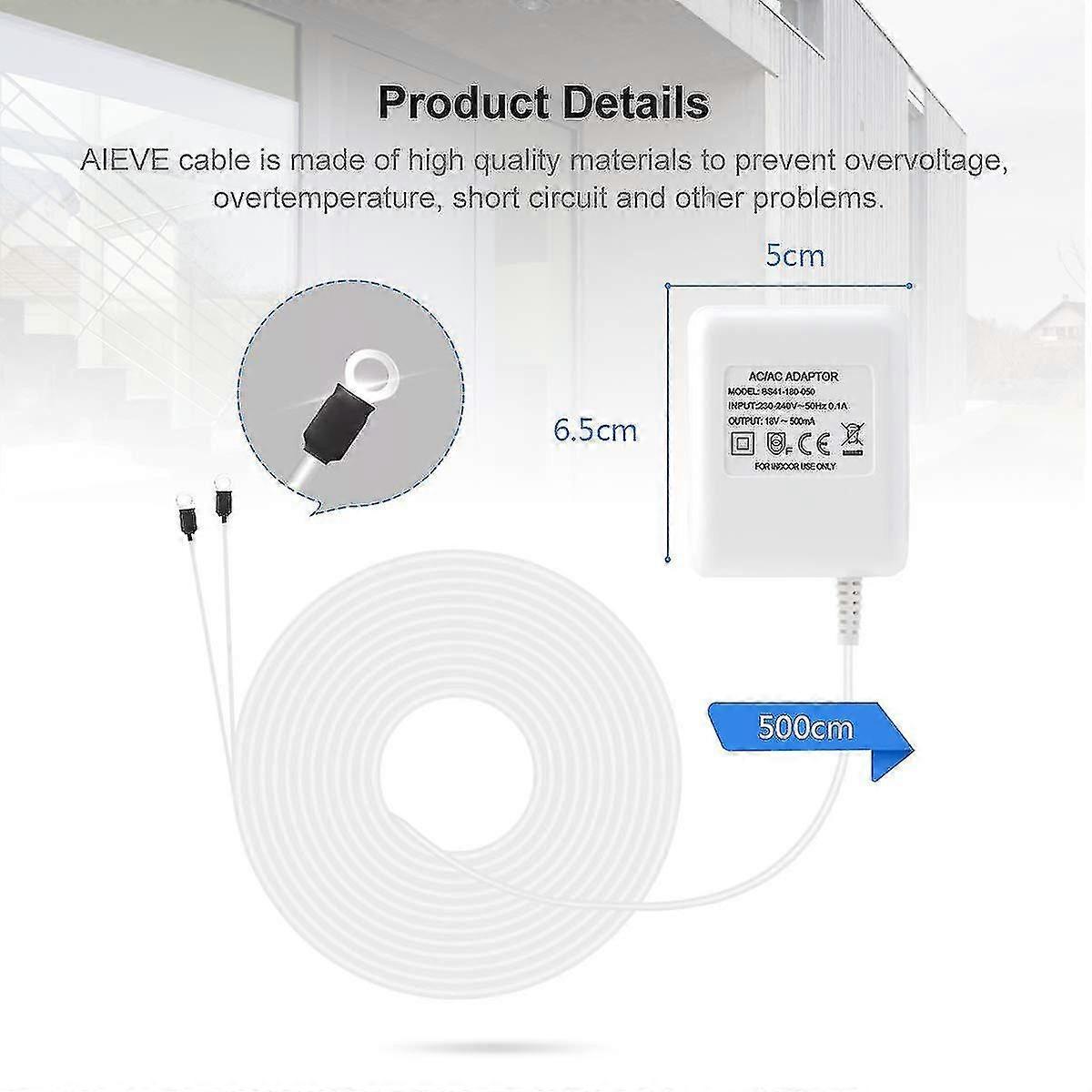 18V Power Adapter for Nest/Arlo Video Doorbell Transformer - Image 2