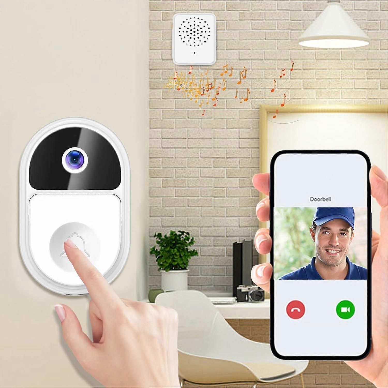 Smart Video Doorbell with Chime, HD Night Vision, Anti-Theft - Image 1