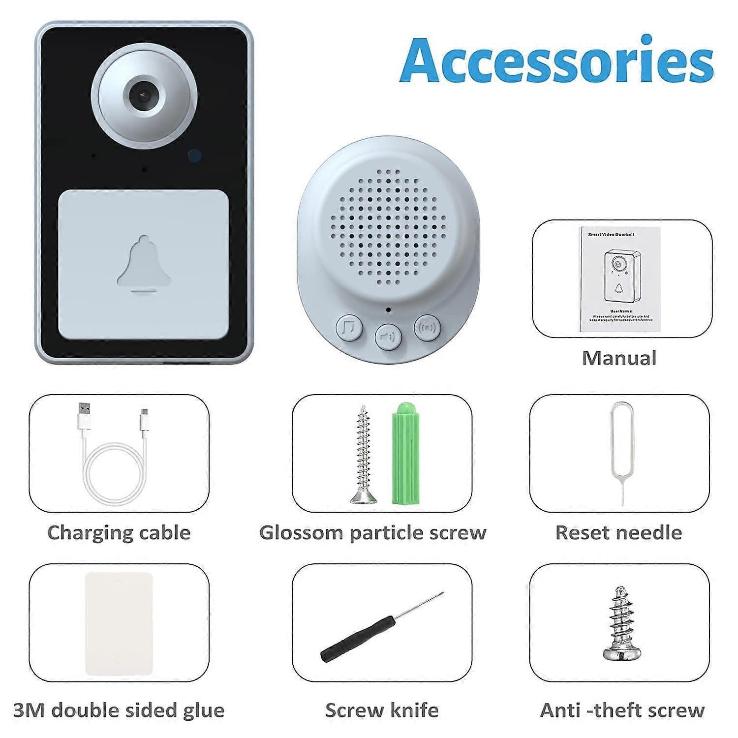 Wireless Video Doorbell Camera with Chime, Rechargeable Cordless Smart Doorbell - Image 5