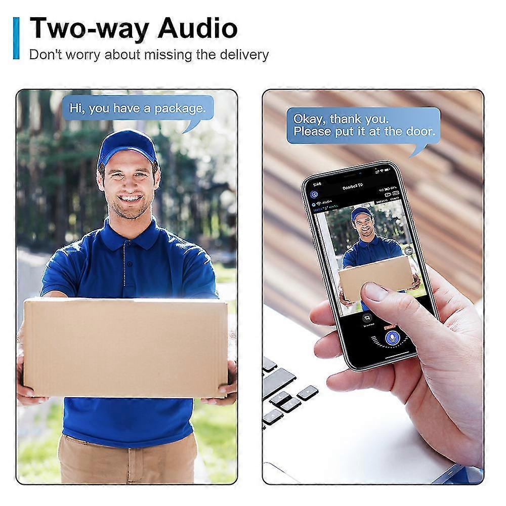Wireless WiFi Video Doorbell Camera with Two Chimes - Image 3