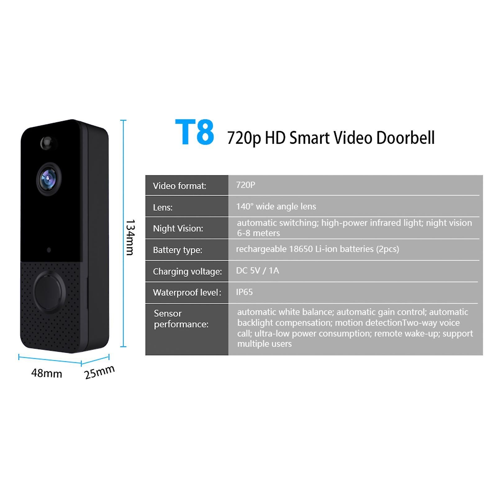 WiFi Wireless Video Doorbell Camera with Indoor Chime, Waterproof - Image 5