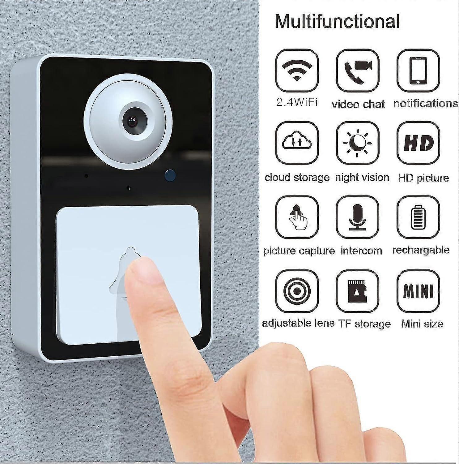 Rechargeable Wireless Video Doorbell Camera, Real-Time View, Cordless - Image 4