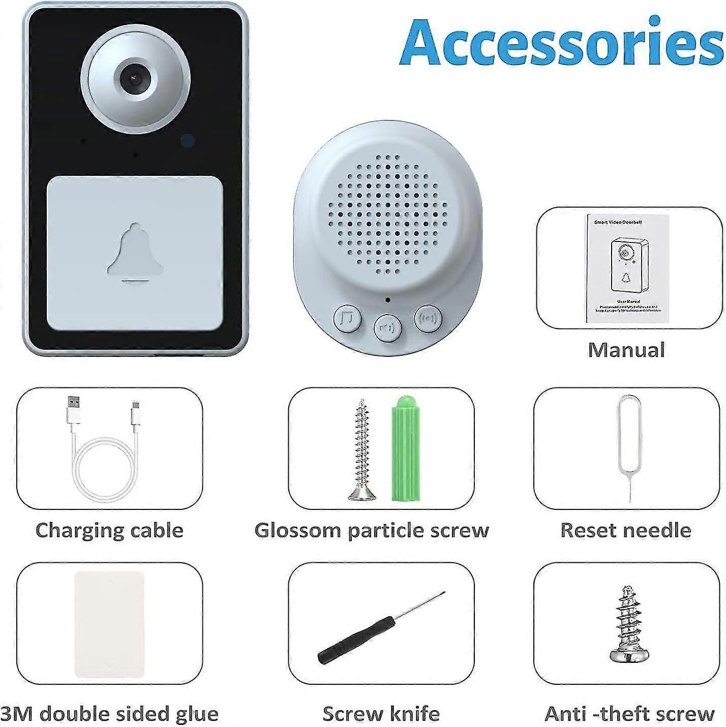 Rechargeable Wireless Video Doorbell Camera, Real-Time View, Cordless - Image 5