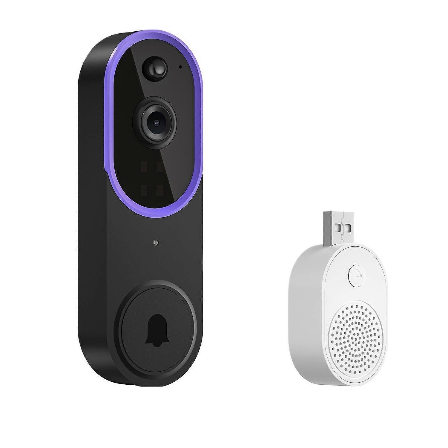 Smart Wireless Video Doorbell, HD Night Vision, Intercom Security - Image 1