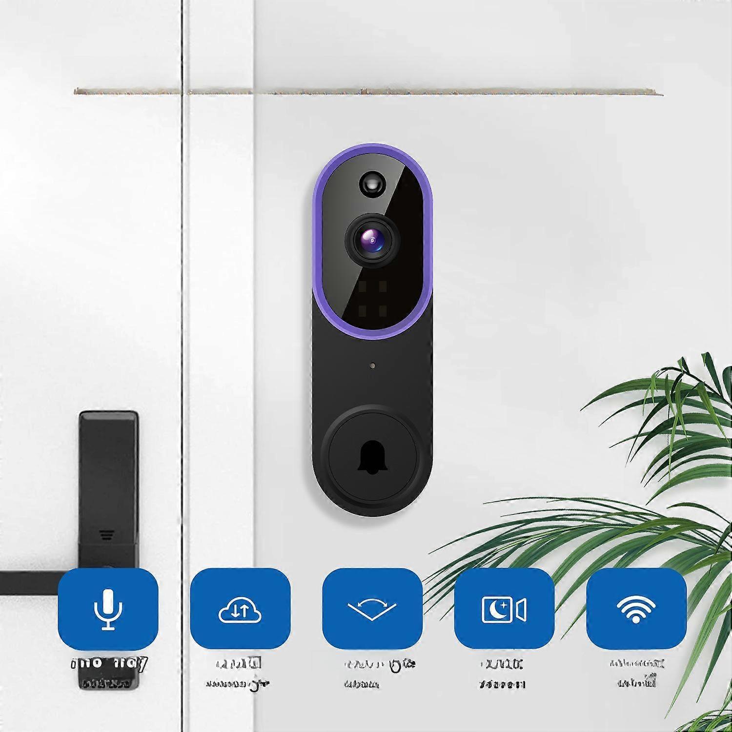 Smart Wireless Video Doorbell, HD Night Vision, Intercom Security - Image 2