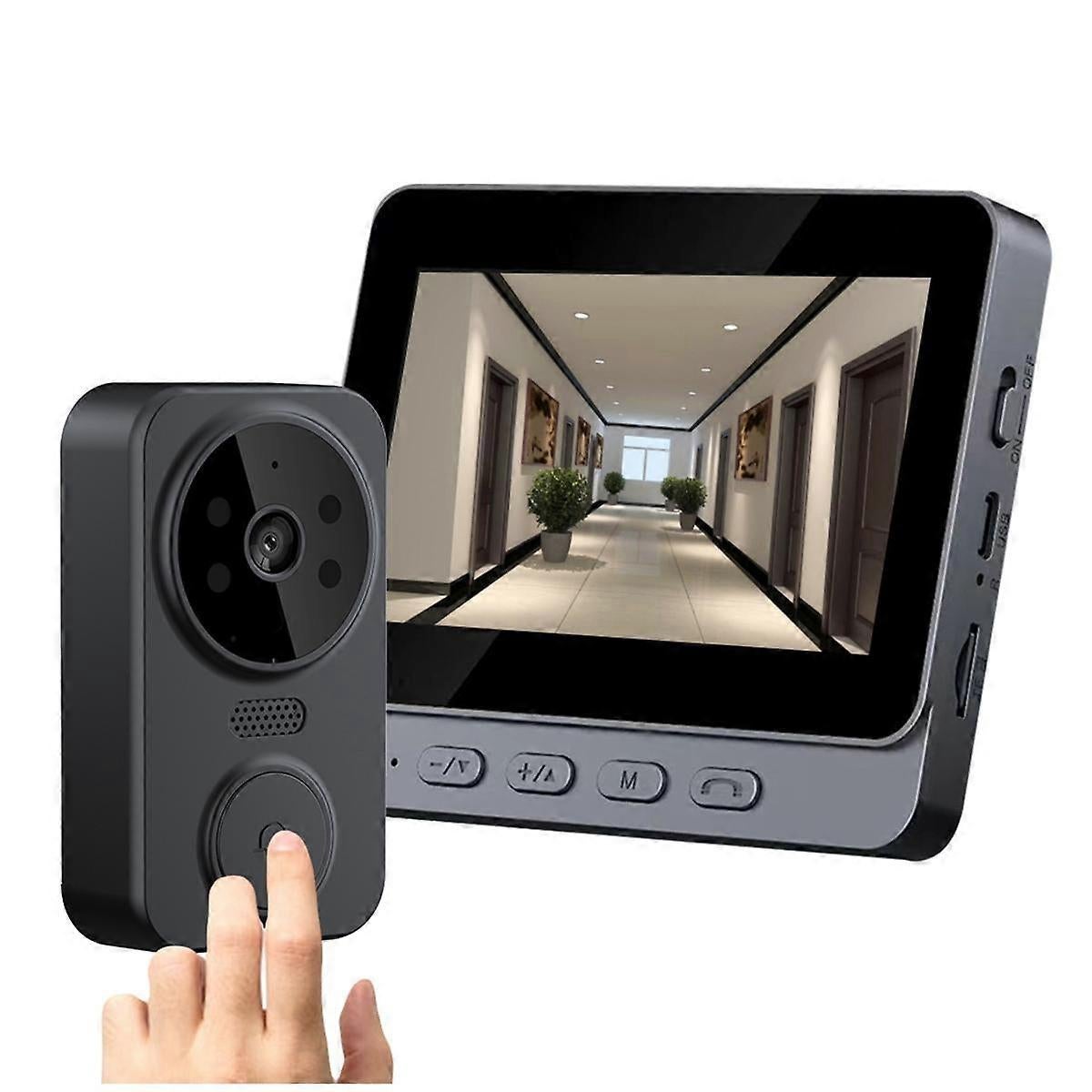 1080P Video Doorbell, Night Vision, USB-C, 2.4GHz WiFi, 2-Way Audio, 256GB - Image 1