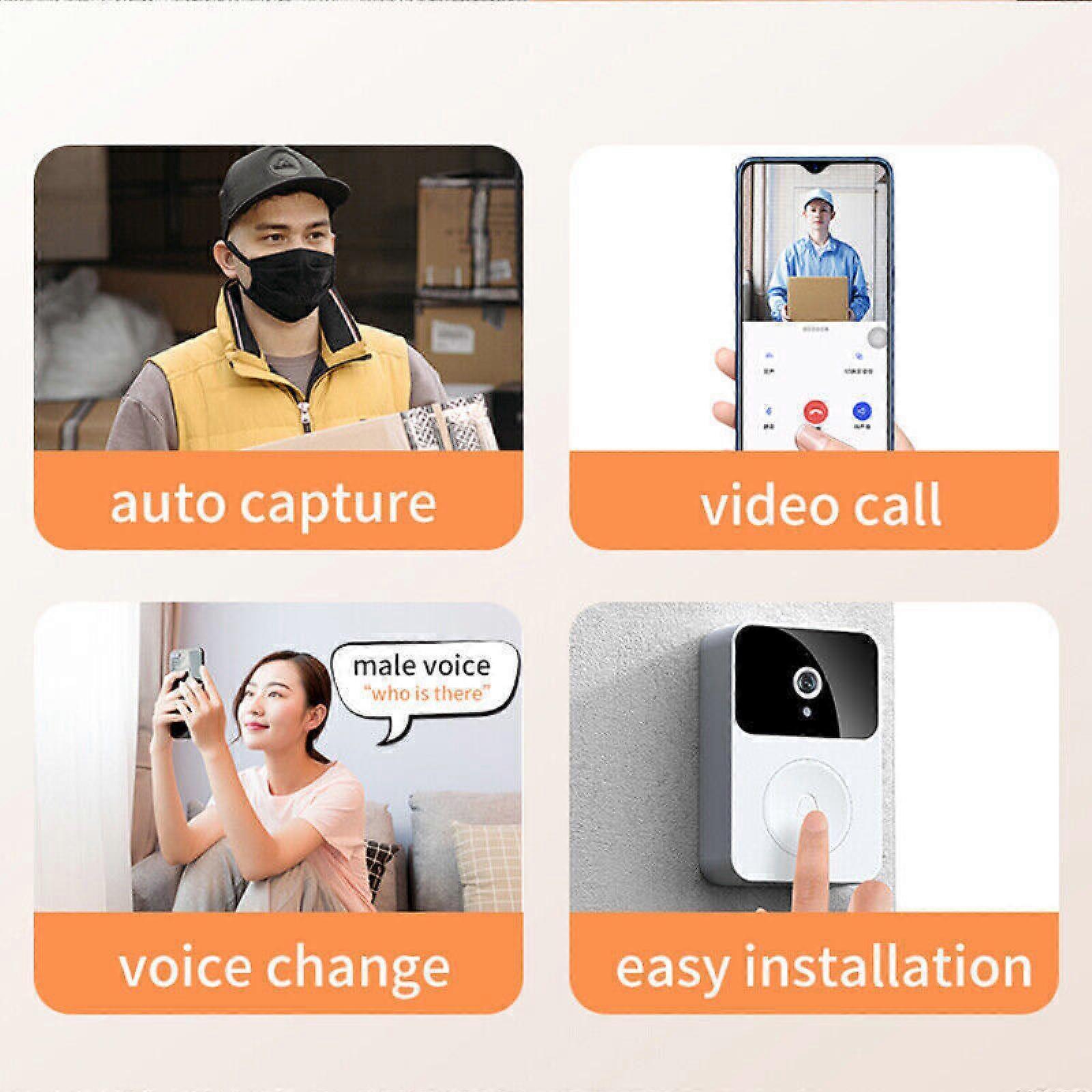 WiFi Smart Video Doorbell, Wireless Phone Intercom Security Camera - Image 3
