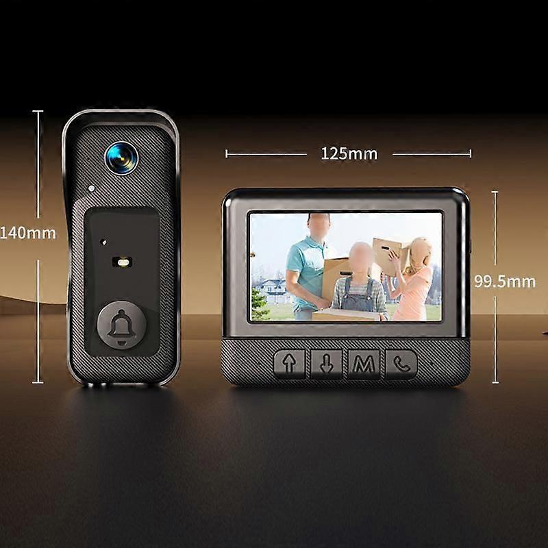 X6 Wireless Video Doorbell, Night Vision, Black - Image 2