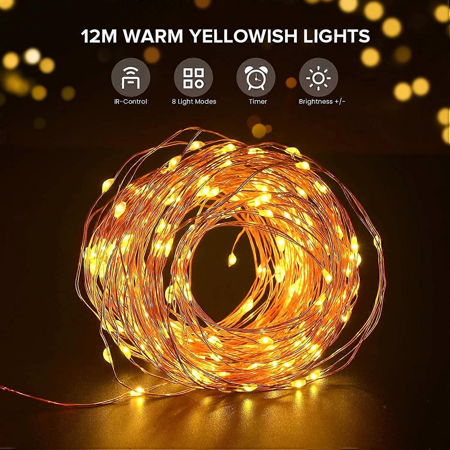 100 LED String Lights 10M, IP65 Waterproof, 8 Modes, Battery Operated - Image 3