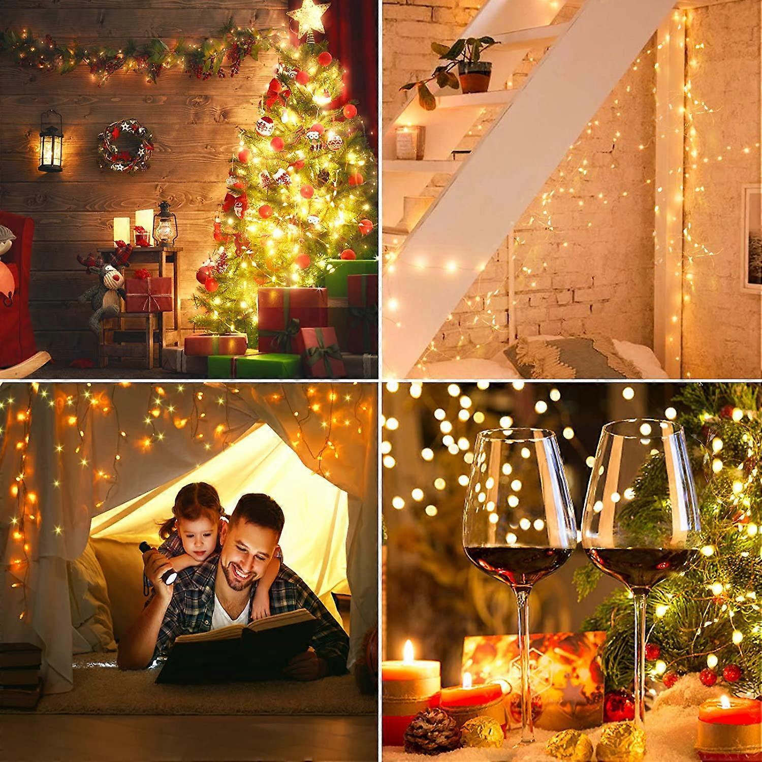 100 LED String Lights 10M, IP65 Waterproof, 8 Modes, Battery Operated - Image 5
