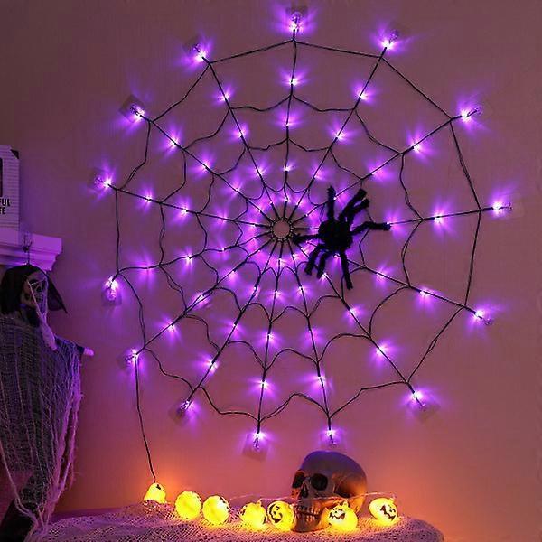 Halloween Spiderweb LED String Lights, Decorative Party Lighting - Image 2
