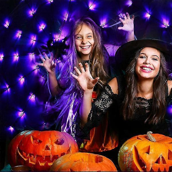 Halloween Spiderweb LED String Lights, Decorative Party Lighting - Image 3