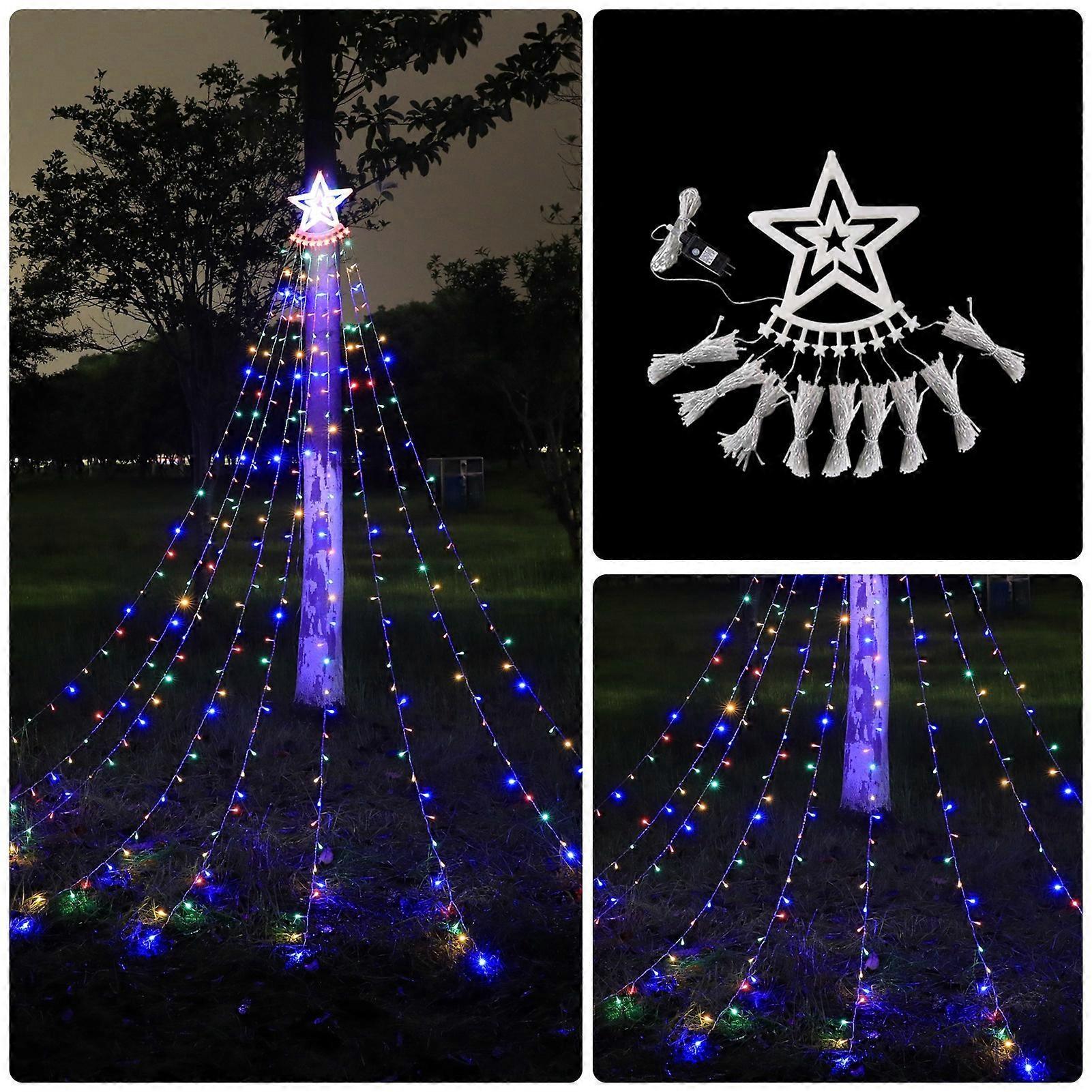 LED Waterfall String Lights Outdoor, Decorative Christmas Tree Lights - Image 2