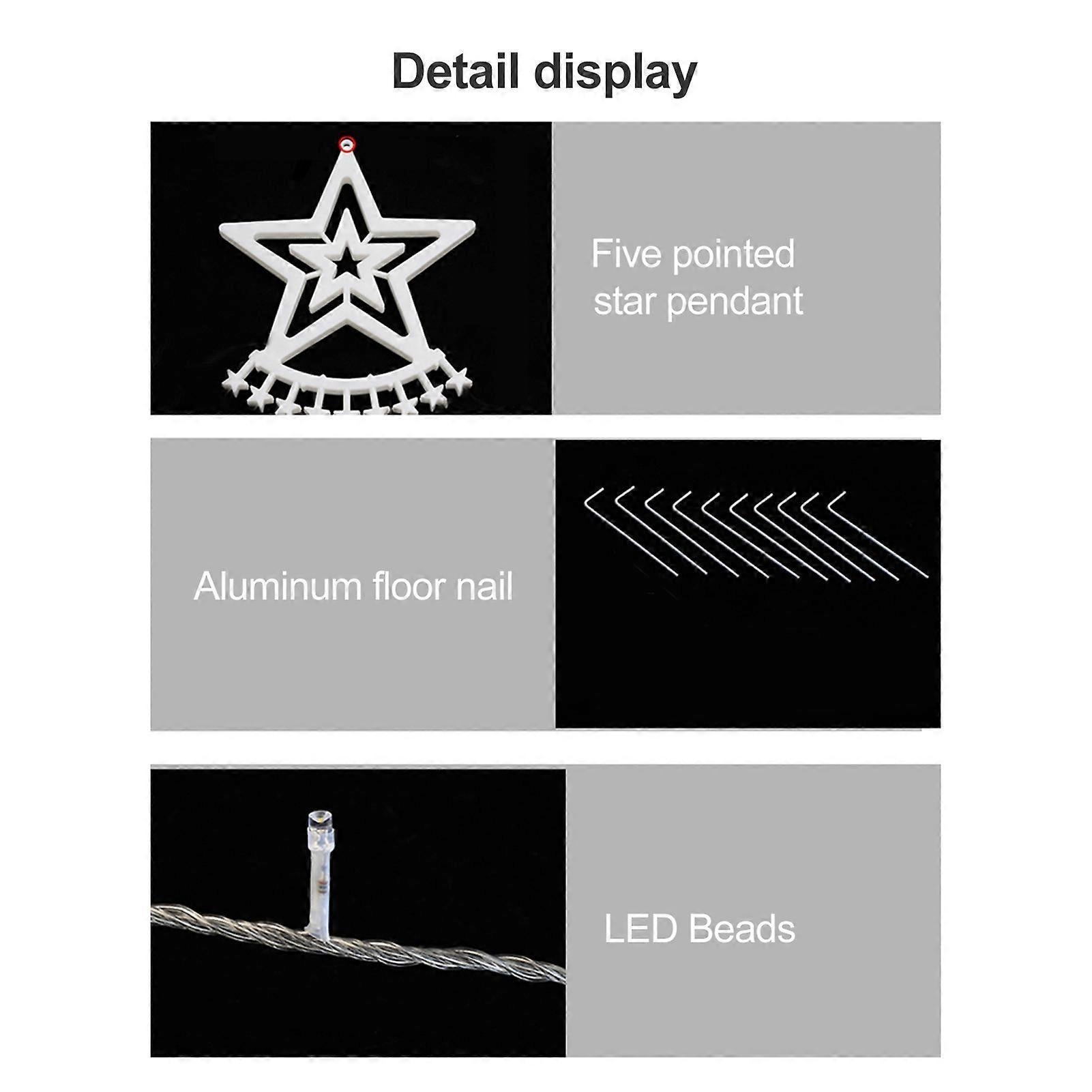 LED Waterfall String Lights Outdoor, Decorative Christmas Tree Lights - Image 5