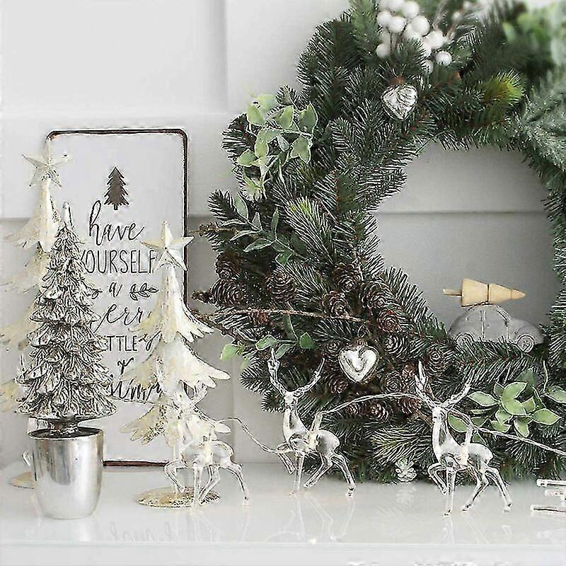 Christmas Reindeer LED String Lights, Battery Powered Warm White, 10 LEDs - Image 4