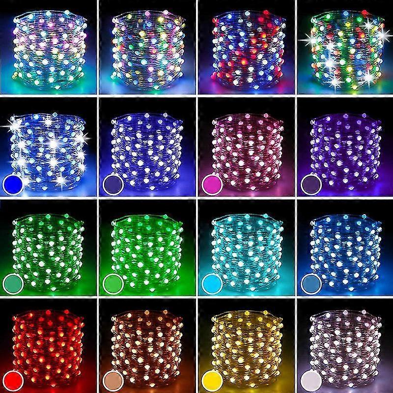 33ft 100 LED Color Changing USB String Lights with Remote, Twinkle Fairy - Image 2