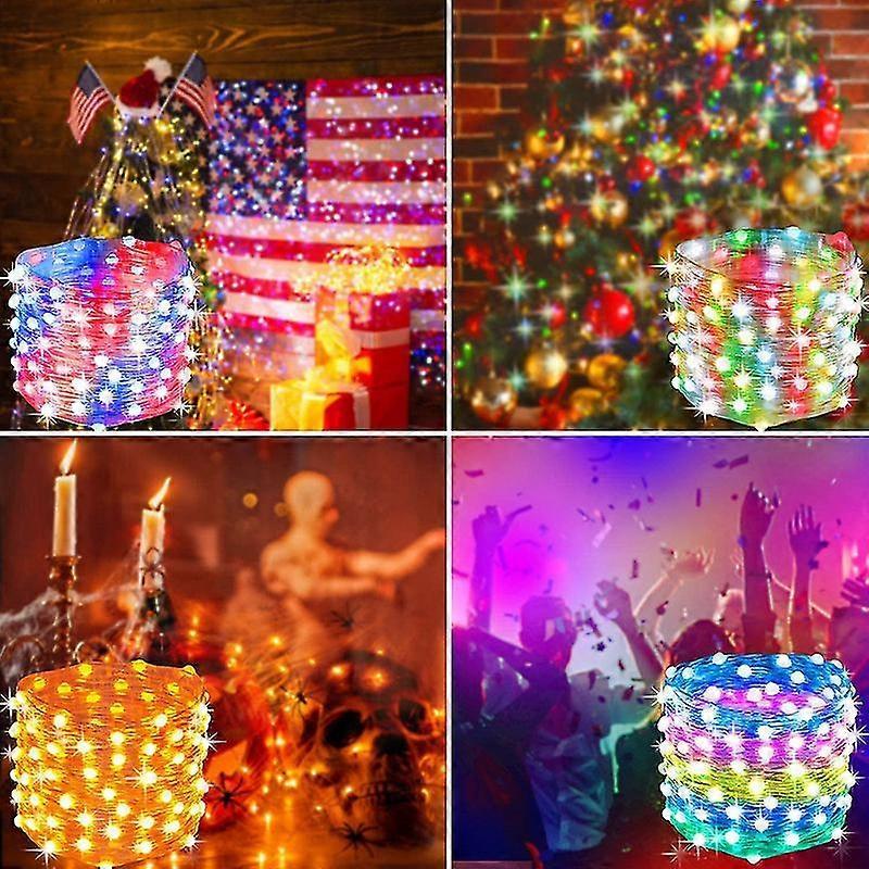 33ft 100 LED Color Changing USB String Lights with Remote, Twinkle Fairy - Image 3