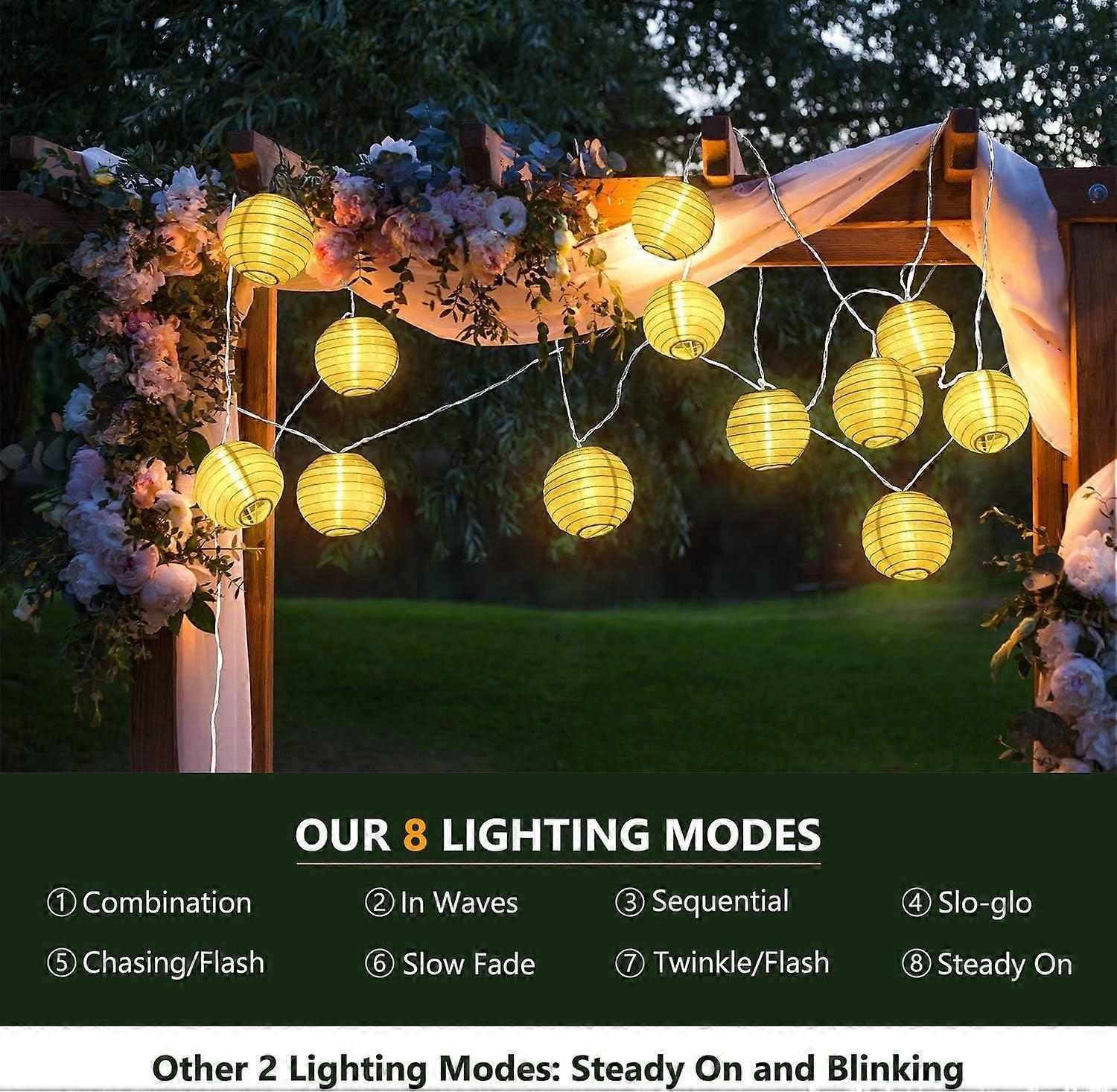 Solar LED String Lights 6.5M Nylon, 30 LEDs, Outdoor Garden Party Decor - Image 4