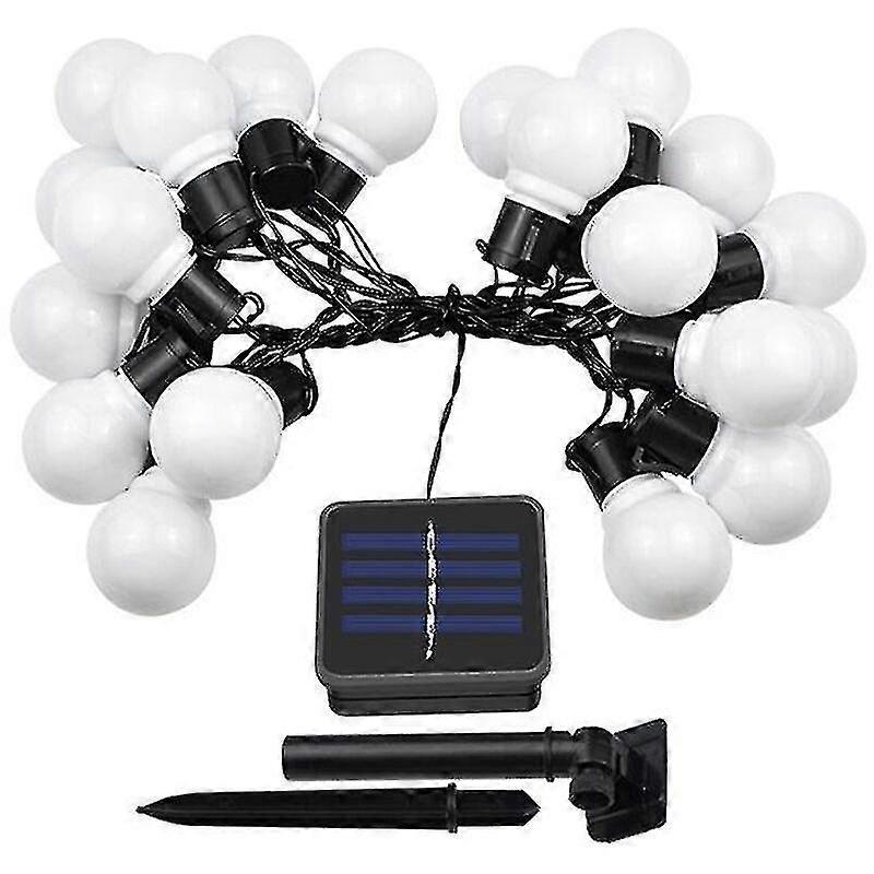 Solar Powered Patio LED String Lights, Waterproof Outdoor Bulbs 10 LEDs - Image 1